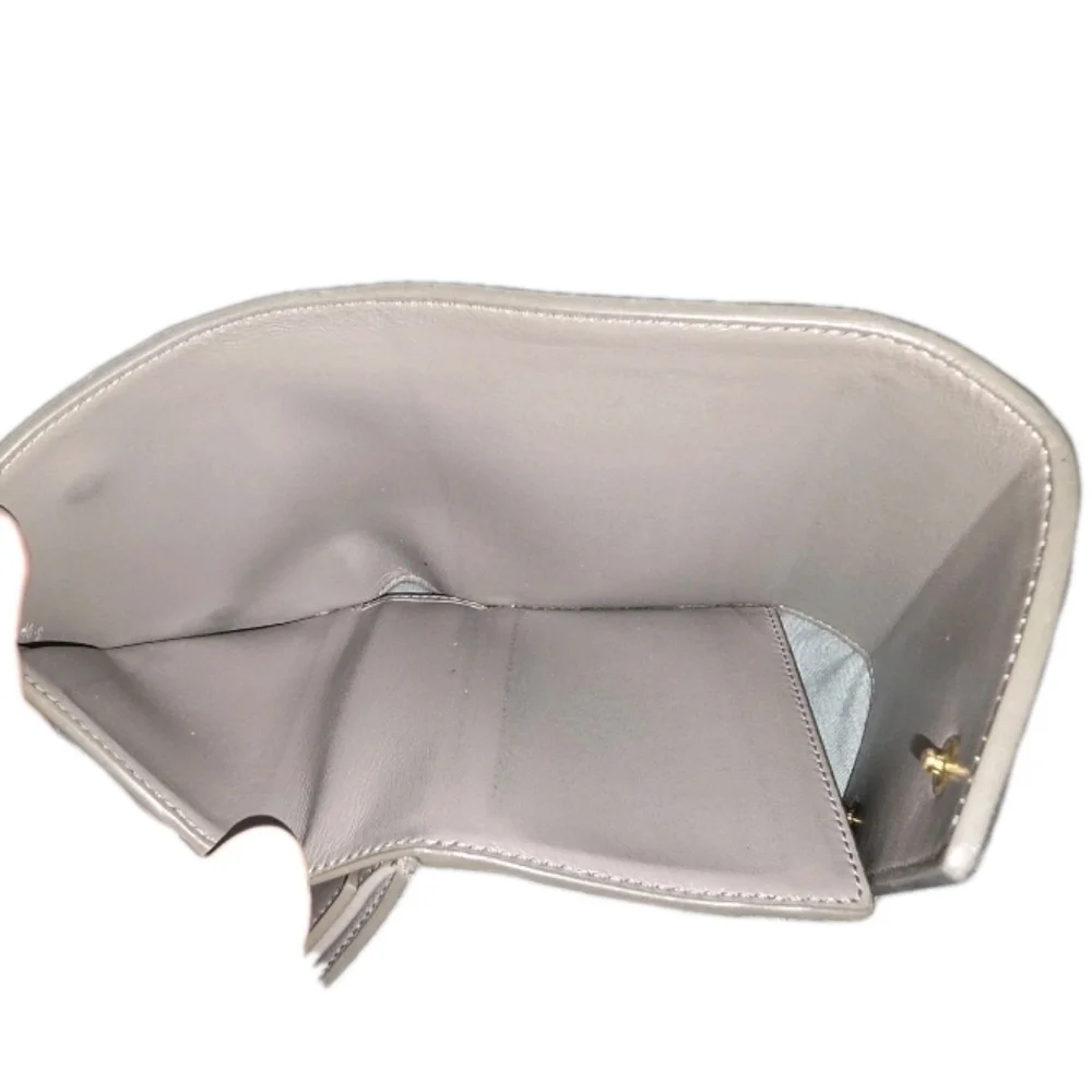 Celine Gray Leather Trifold Wallet